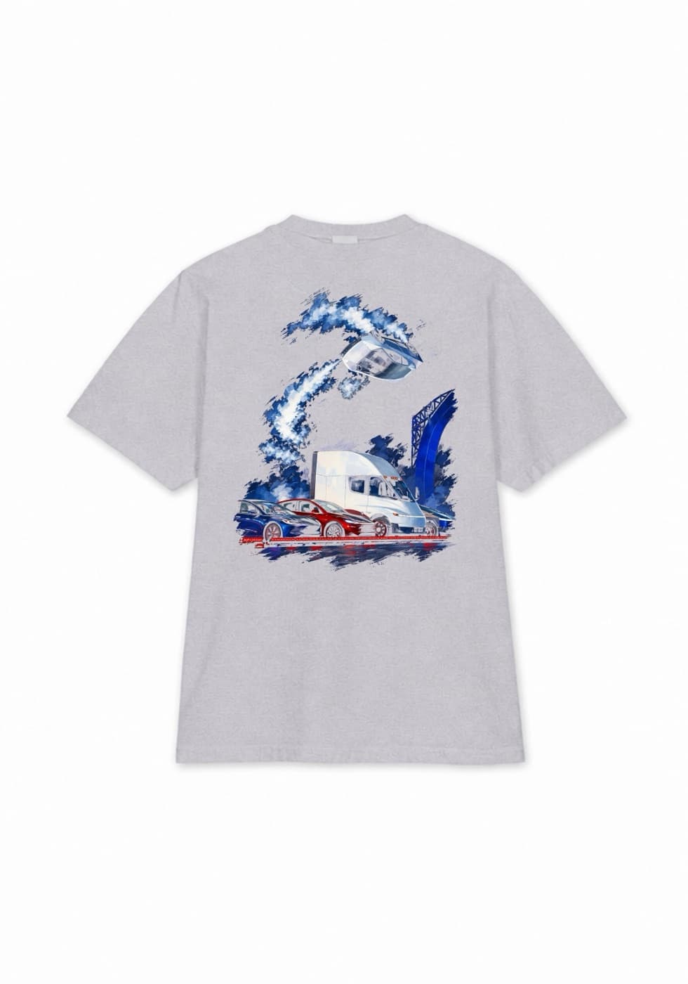 Flying Cars Tee — Heather Grey